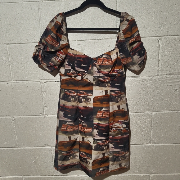 Marc Jacobs Dresses & Skirts - Marc Jacobs Brown Tan Puff Sleeve Mini Dress